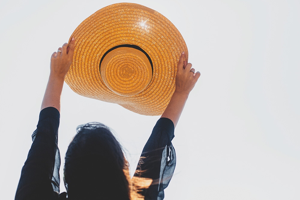 Соломенная шляпа от солнца